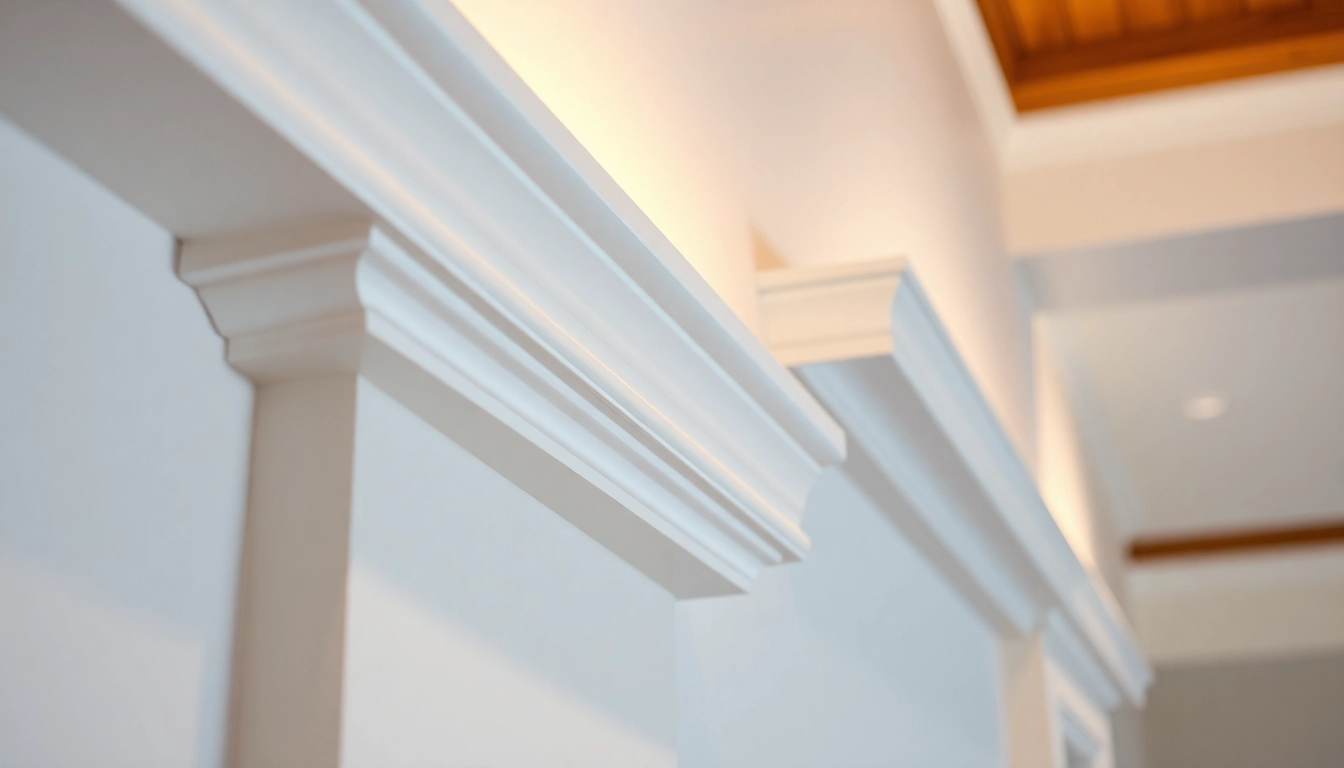 High-quality finish trim in a modern living room showcasing precise molding and smooth paint finish for a polished look.