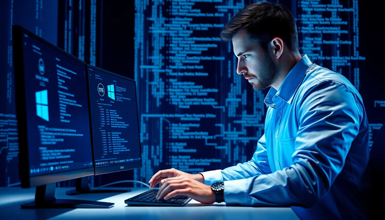 Visually engaging depiction of https://32win.cheap website focusing on Windows system tools and software solutions for cybersecurity and performance improvements.