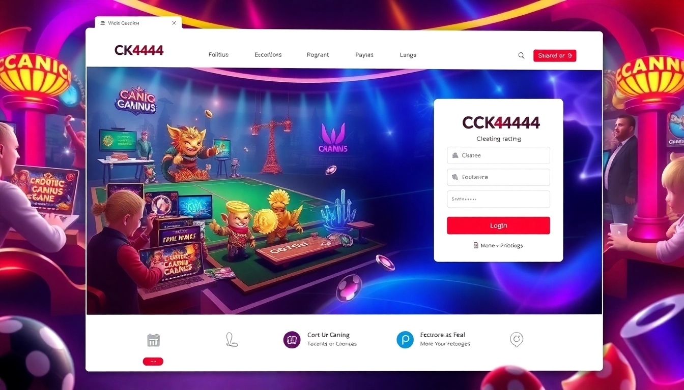 Screenshot illustrating the ck4444 login screen with sleek design, clear interface, and engaging gaming backdrop for easy access.