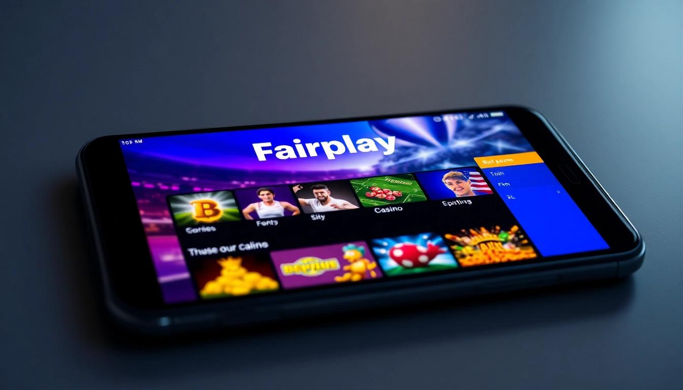 Screenshot of Fairplay online platform showing sports betting and casino games for easy access and user engagement in India.
