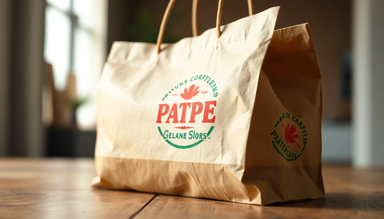 High-quality torba papierowa being filled with fresh products, showcasing durability and