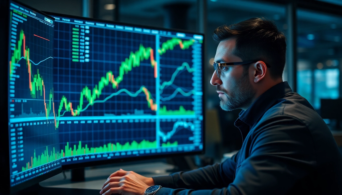 Trading view platform displaying detailed charts and market analysis for active traders