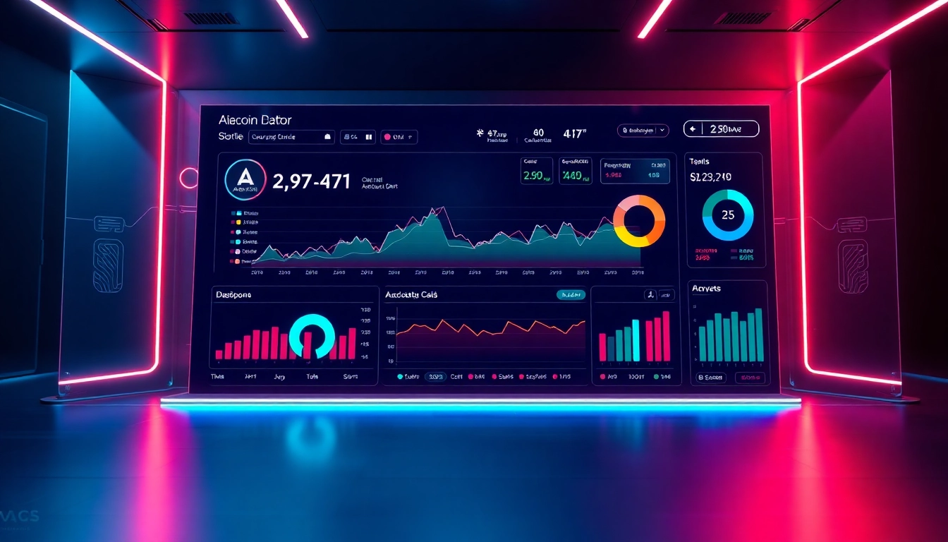 Aicoin digital dashboard showcasing real-time market data and analytics for investors and traders